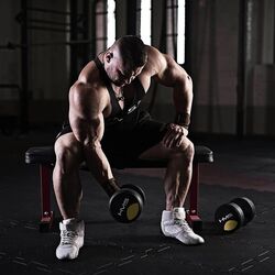 Гантель обрезиненная HMS HG Pro 65kg (Black) Thumb