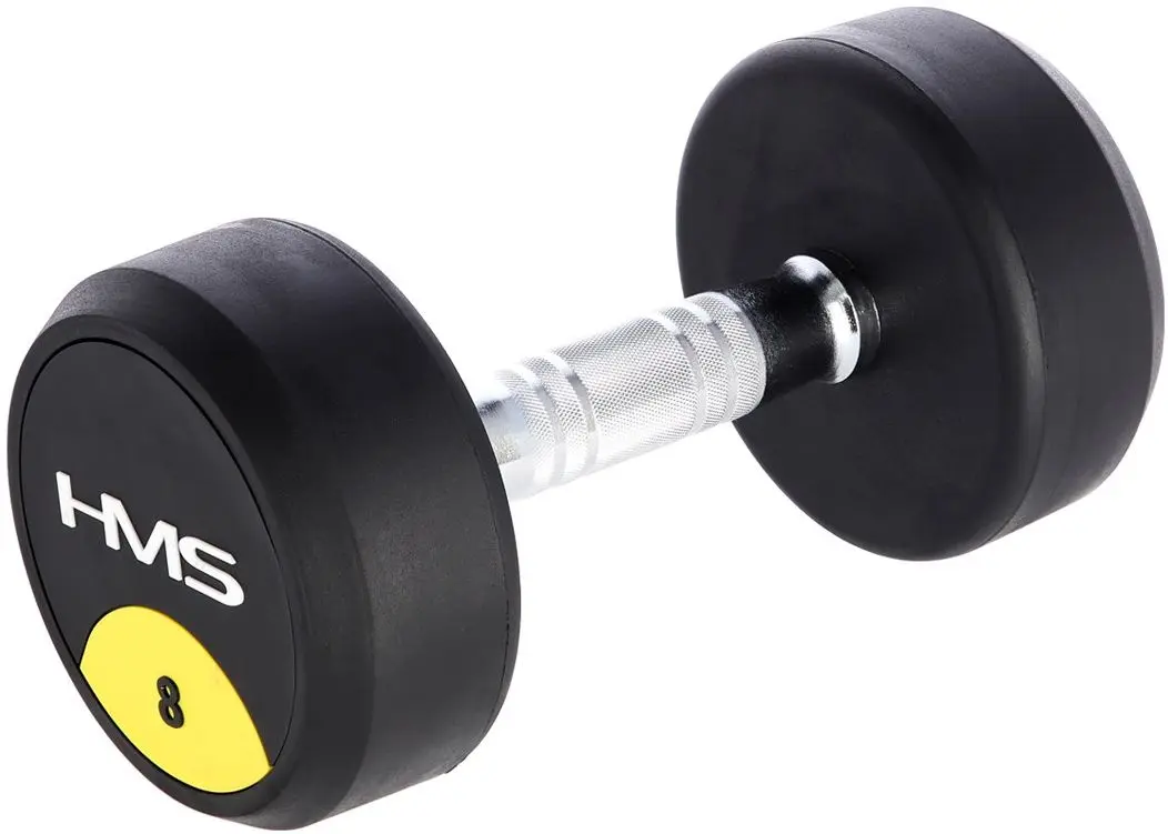 Гантель обрезиненная HMS HG Pro 8kg (Black)