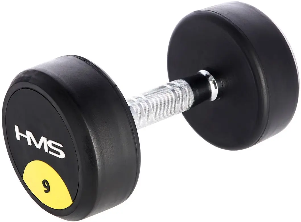 Гантель обрезиненная HMS HG Pro 9kg (Black)