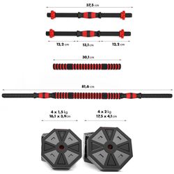 Gantere-haltera 2in1 HMS SGC15 15 kg Thumb