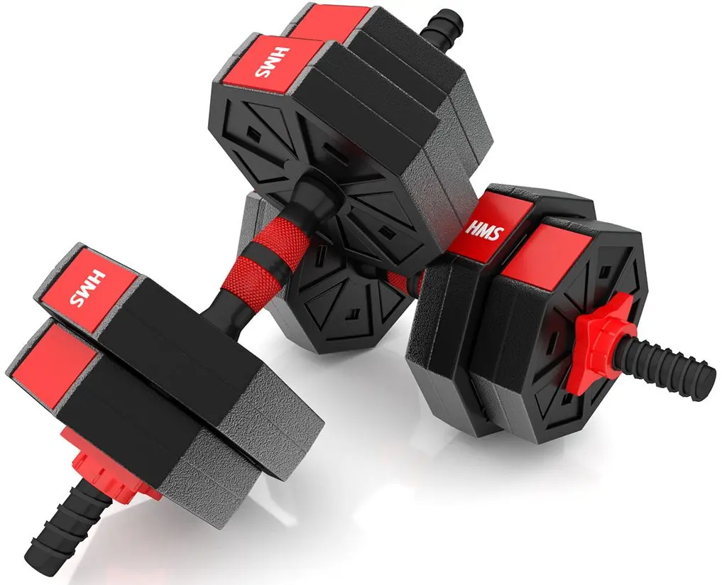 Gantere-haltera 2in1 HMS SGC15 15kg (Black/Red)