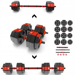 Гантели-штанга 2в1 HMS SGC30 30kg (Black/Red) Thumb