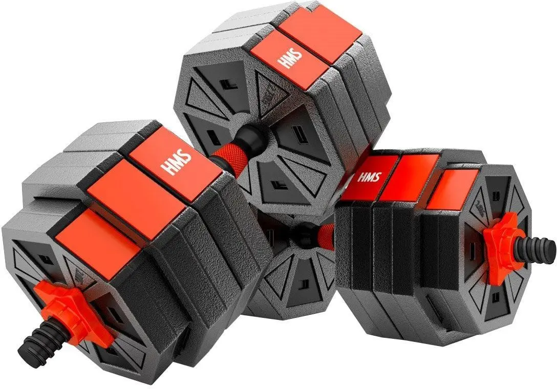Гантели-штанга 2в1 HMS SGC40 40kg (Black/Red)