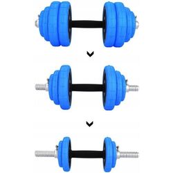 Gantere-haltera 2in1 HMS SGG30 30kg (Black/Blue) Thumb