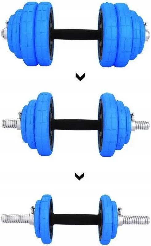 Gantere-haltera 2in1 HMS SGG30 30kg (Black/Blue)