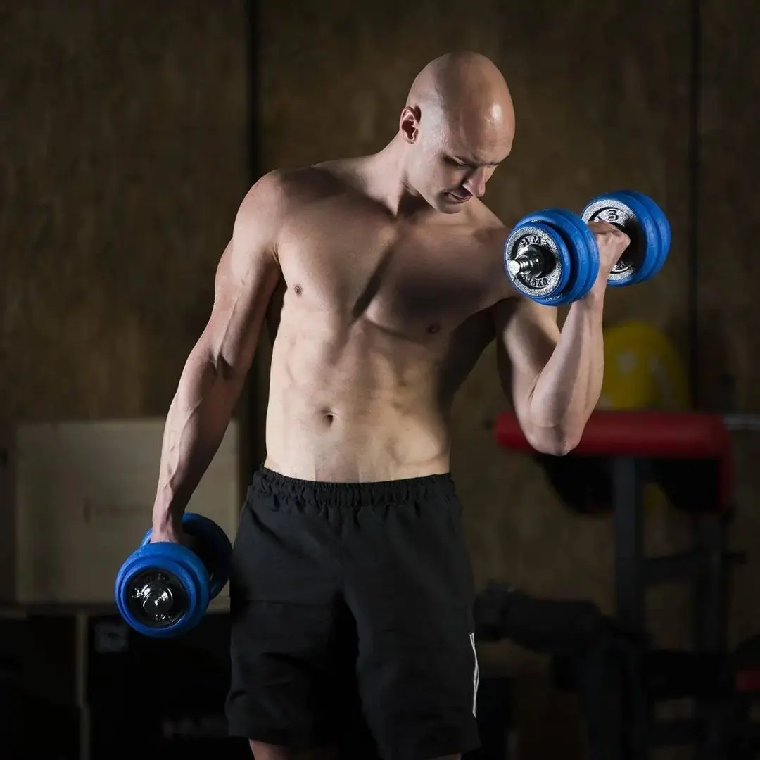 Gantere-haltera 2in1 HMS SGG30 30kg (Black/Blue)