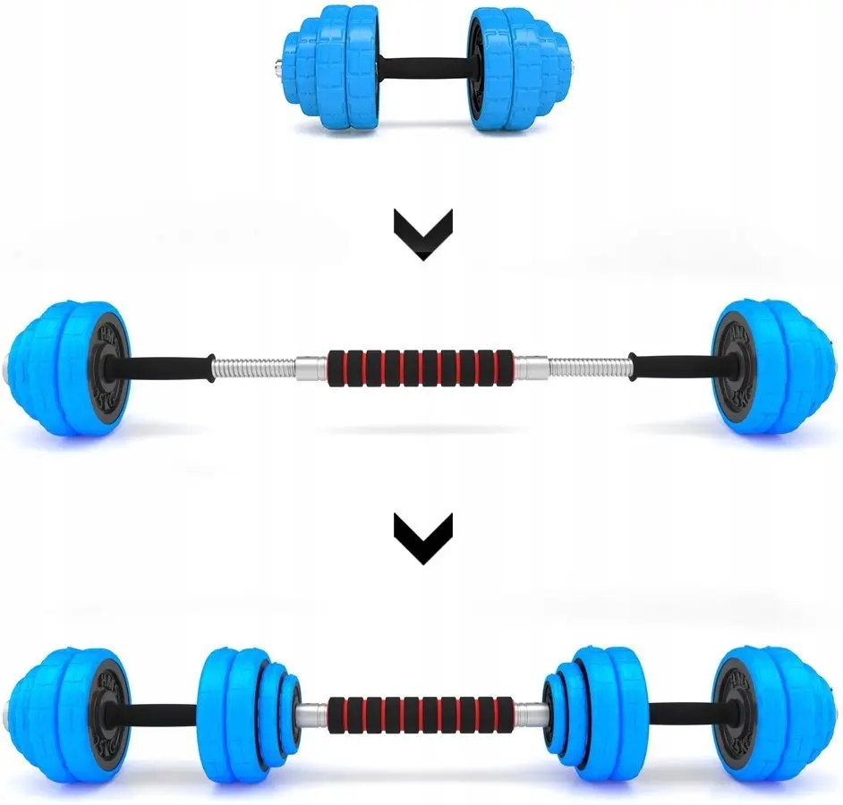 Gantere-haltera 2in1 HMS SGG30 30kg (Black/Blue)