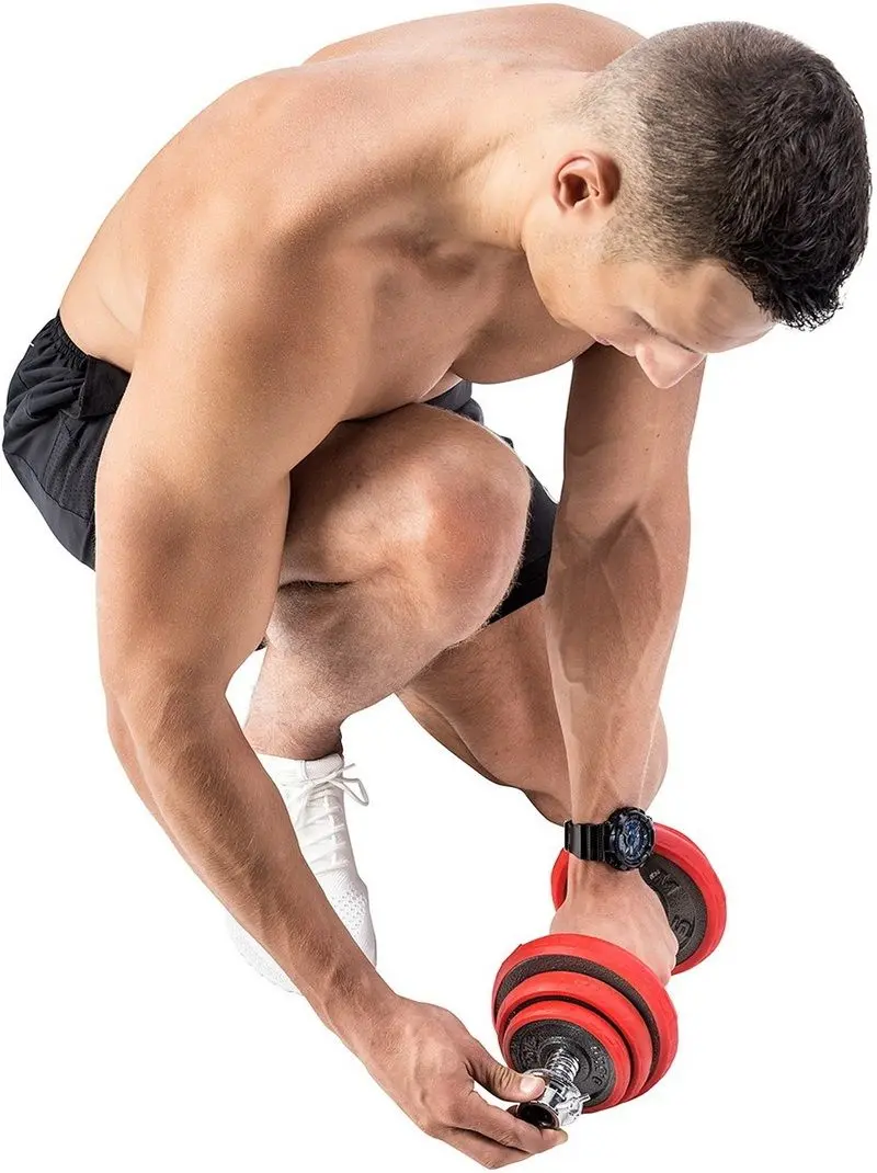 Gantere-haltera 2in1 HMS SGGX20 20kg (Black/Red)