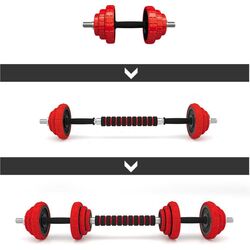 Gantere-haltera 2in1 HMS SGGX20 20kg (Black/Red) Thumb