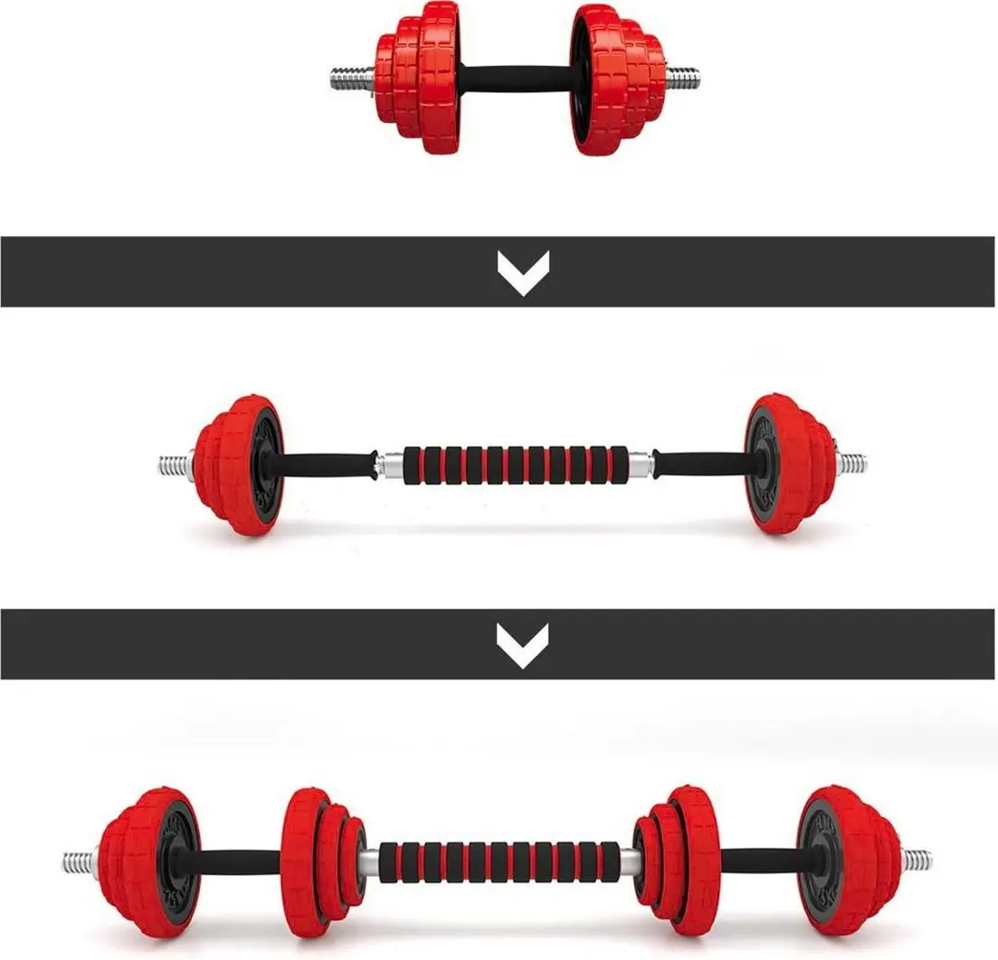 Gantere-haltera 2in1 HMS SGGX20 20kg (Black/Red)