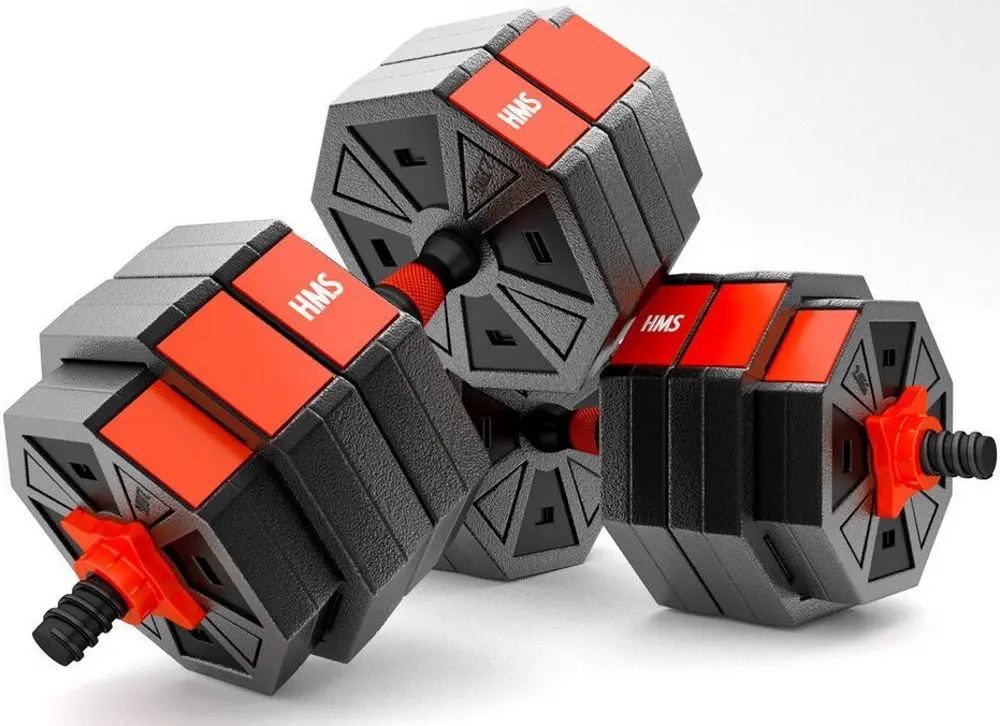 Гантели-штанга 2в1 HMS SGK30 (Black/Red) - 3