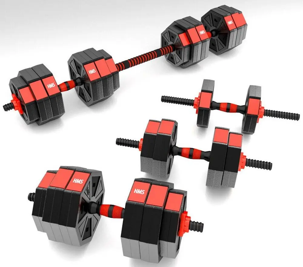 Гантели-штанга 2в1 HMS SGK30 (Black/Red) - 4