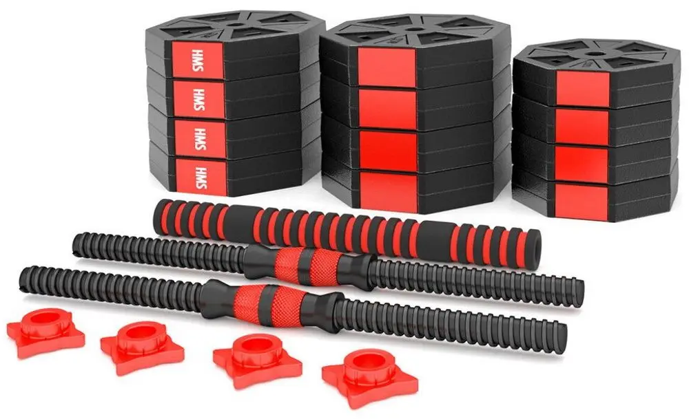 Гантели-штанга 2в1 HMS SGK30 (Black/Red) - 5