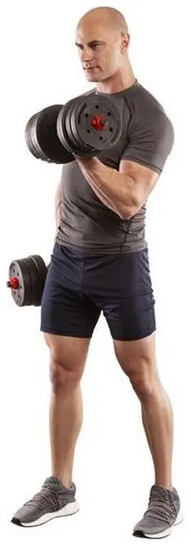 Gantere-haltera 2in1 HMS SGP30 30kg (Black/Red)