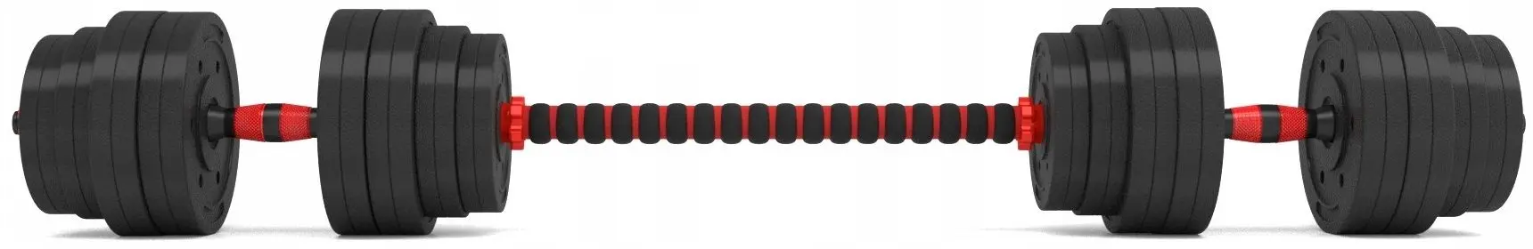 Гантели-штанга 2в1 HMS SGP40 40кг (Black/Red) - 5