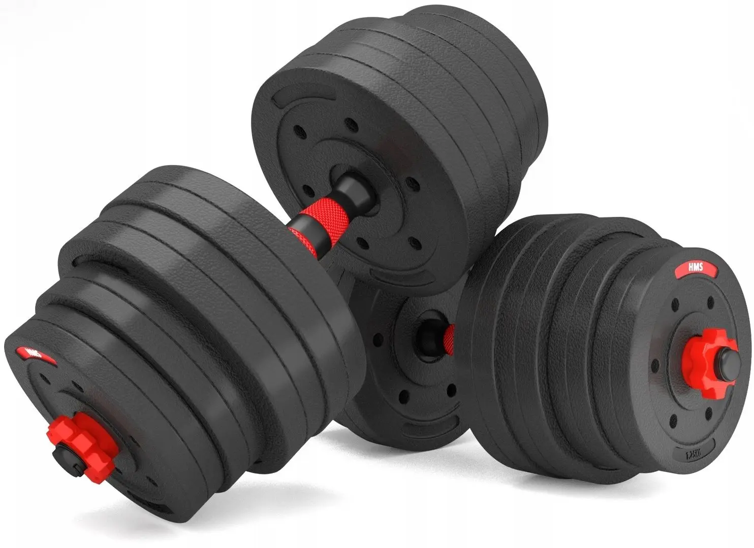 Гантели-штанга 2в1 HMS SGP40 40кг (Black/Red)