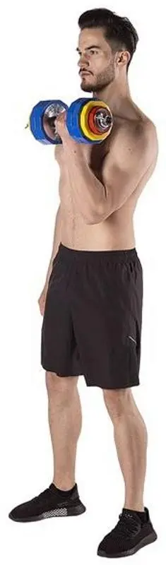 Gantere-haltera 2in1 in diplomat HMS SKC20 2x10kg (Yellow/Blue)