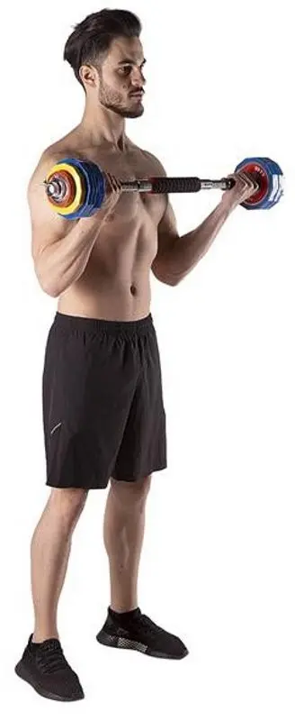 Gantere-haltera 2in1 in diplomat HMS SKC20 2x10kg (Yellow/Blue)