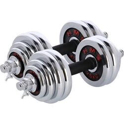 Gantere-haltera 2in1 in diplomat HMS STC30 2x15kg (Chrome) Thumb