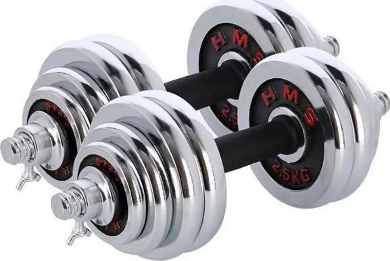 Gantere-haltera 2in1 in diplomat HMS STC30 2x15kg (Chrome)