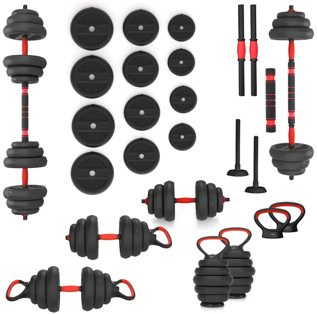 Set de gantere cu greutati detasabile Hms SGN120 Pro 20kg (Black/Red)