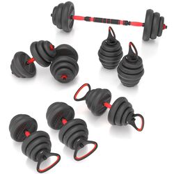 Set de gantere cu greutati detasabile Hms SGN120 Pro 20kg (Black/Red)