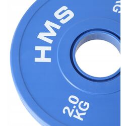 Комплект обрезиненных дисков HMS CBRS20 2x2.0 kg (Blue) Thumb