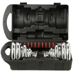 Set gantere HMS STC21 21kg (Black/Chrome) Thumb