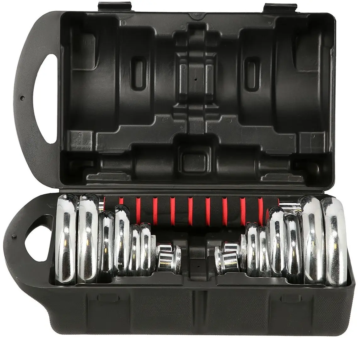 Set gantere HMS STC21 21kg (Black/Chrome)