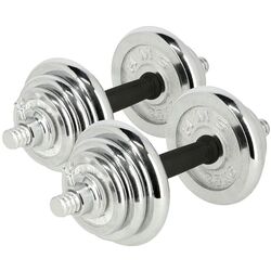 Set gantere HMS STC21 21kg (Black/Chrome) Thumb