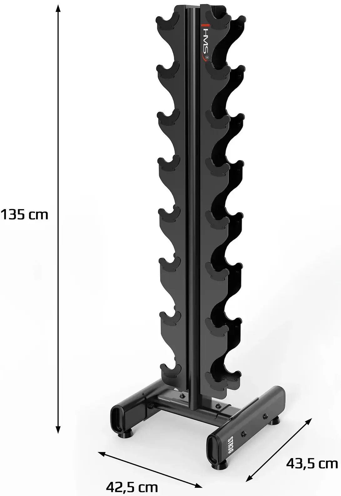 Set gantere HMS CHD 72kg + suport STR36 (Chrome/Black)