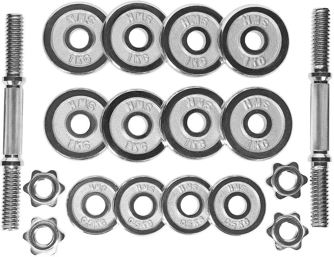 Set gantere in diplomat HMS STC15 2х7.5kg (Grey/Chrome) - 3