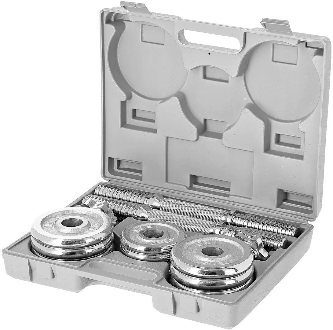 Set gantere in diplomat HMS STC15 2х7.5kg (Grey/Chrome)