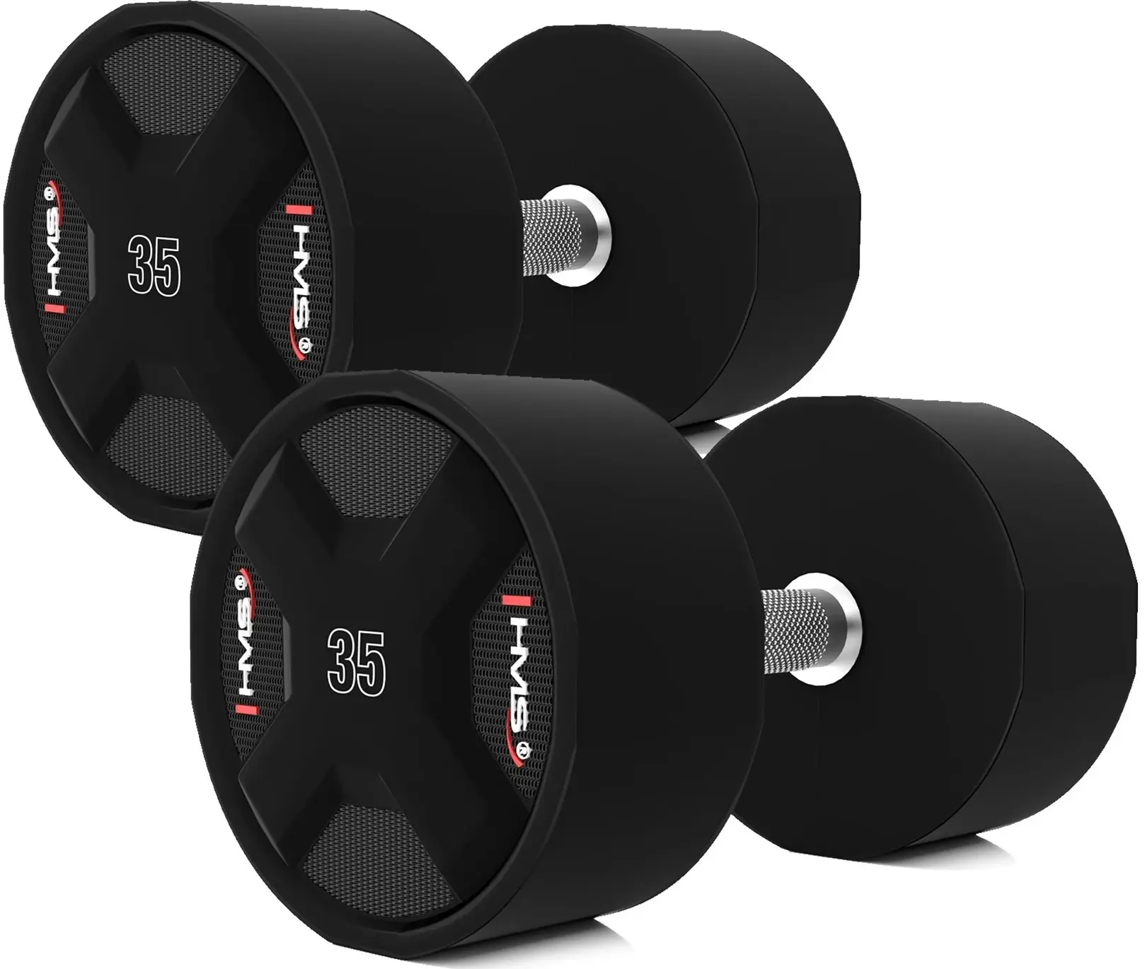 Набор гантели HMS CPU 2x27.5-37.5kg (Black) - 7