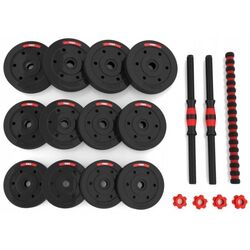 Set gantere-haltera 2in1 HMS SGP20 20kg (Black/Red) Thumb