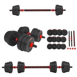 Set gantere-haltera 2in1 HMS SGP20 20kg (Black/Red)