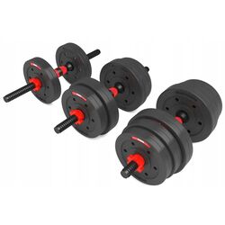 Set gantere-haltera 2in1 HMS SGP20 20kg (Black/Red) Thumb