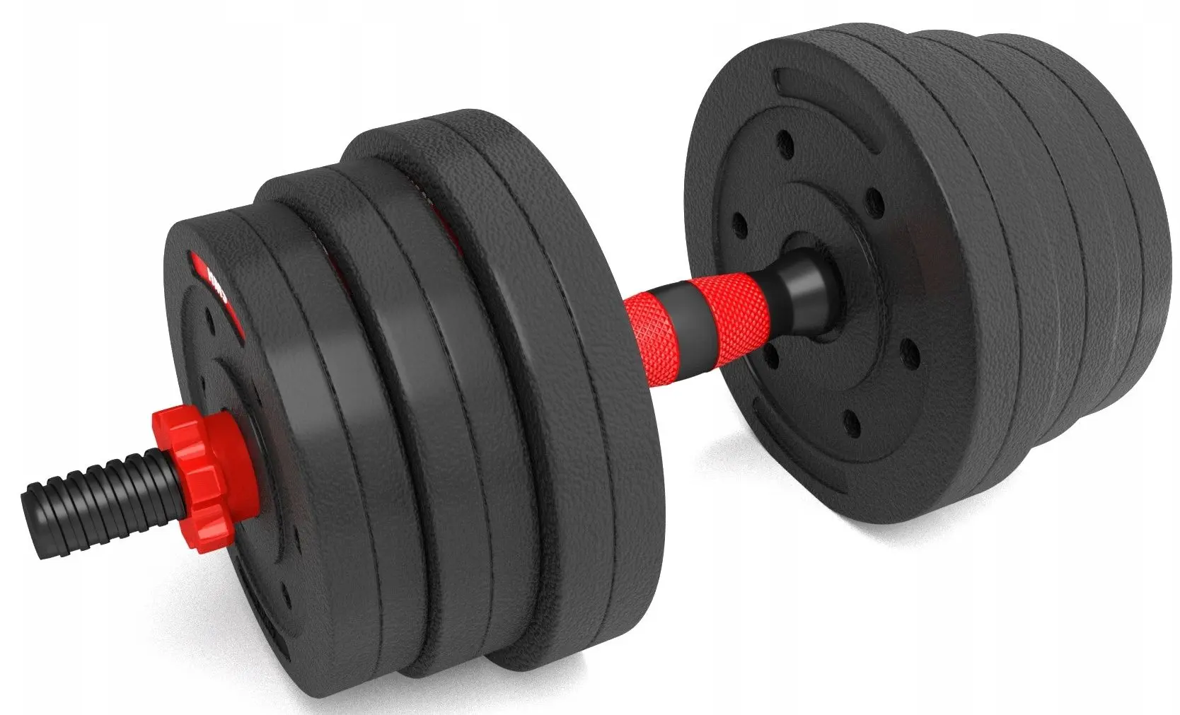 Set gantere-haltera 2in1 HMS SGP20 20kg (Black/Red)