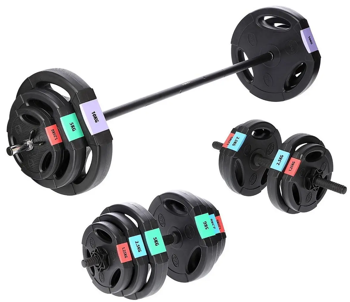 Набор гантели-штанга 2в1 HMS SGSP60 62kg (Black)