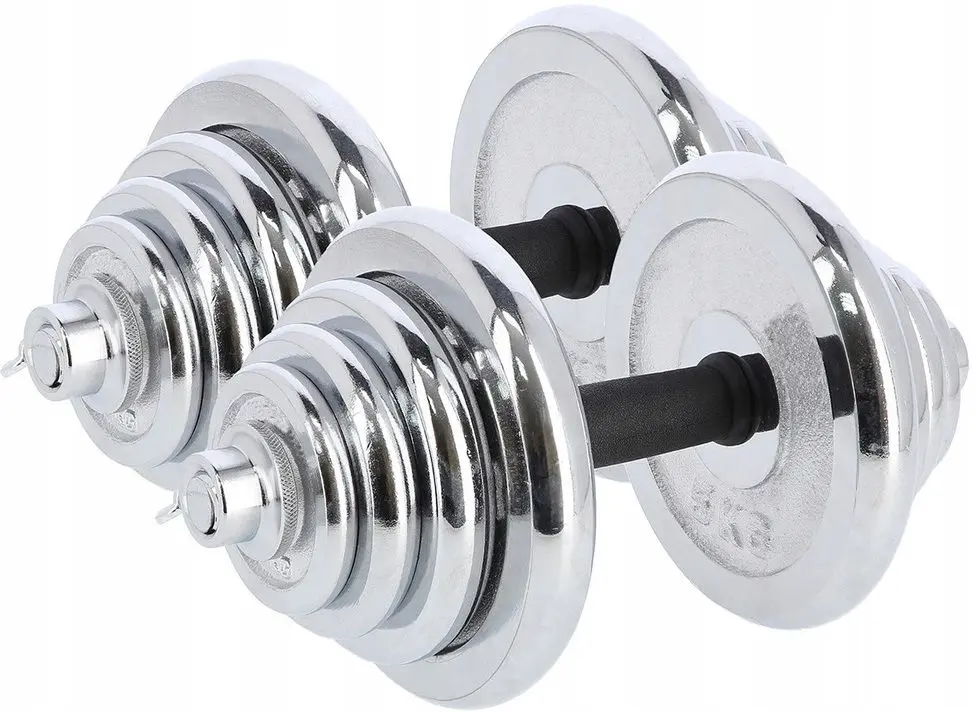 Набор штанги-гантели в чемодане HMS STC55 55кг (Black/Chrome)