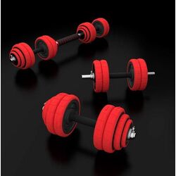 Набор штанги и гантелей HMS SGGx30 30kg (Black/Red) Thumb