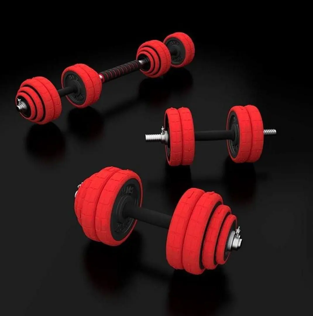 Набор штанги и гантелей HMS SGGx30 30kg (Black/Red) - 14