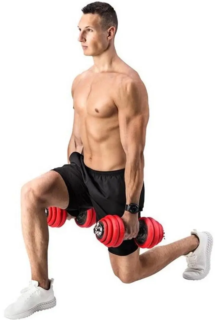 Набор штанги и гантелей HMS SGGx30 30kg (Black/Red) - 11