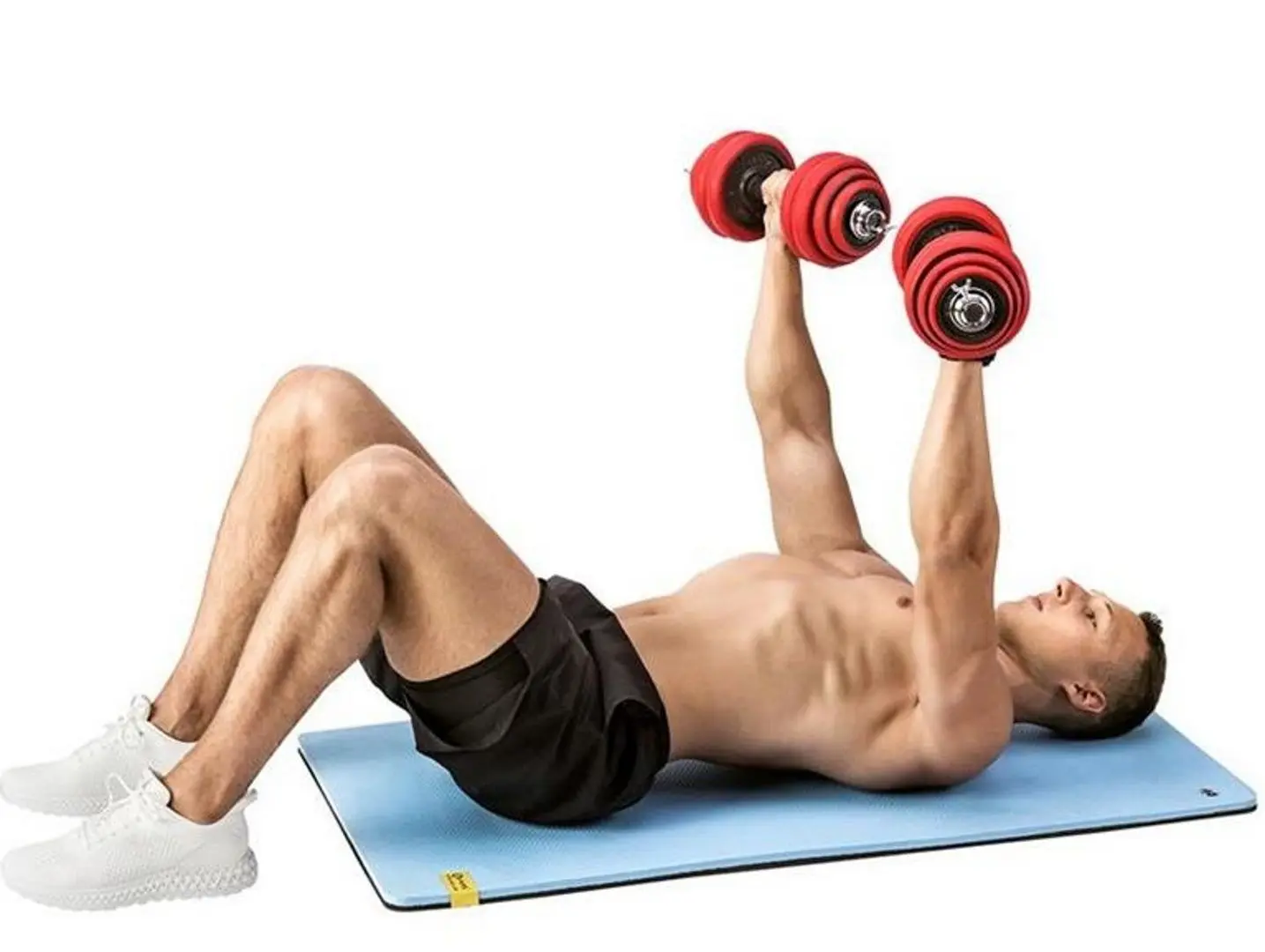 Набор штанги и гантелей HMS SGGx30 30kg (Black/Red) - 7