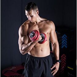 Набор штанги и гантелей HMS SGGx30 30kg (Black/Red) Thumb