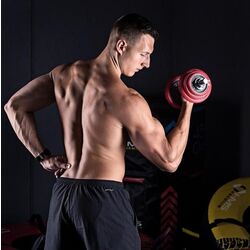 Набор штанги и гантелей HMS SGGx30 30kg (Black/Red) Thumb