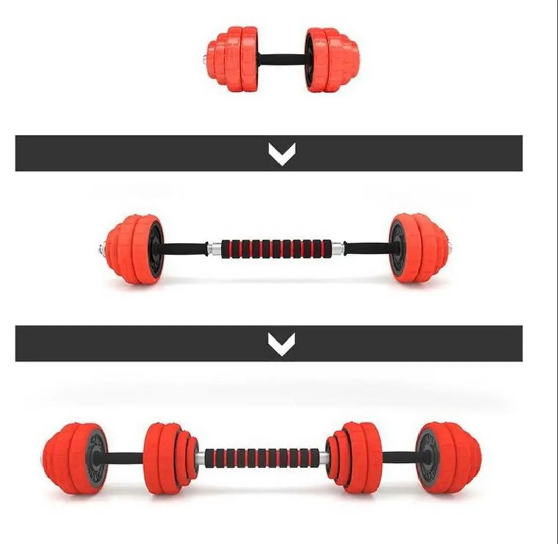 Набор штанги и гантелей HMS SGGx30 30kg (Black/Red) - 21