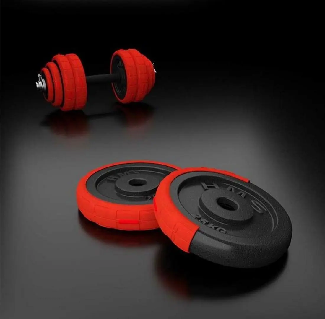 Набор штанги и гантелей HMS SGGx30 30kg (Black/Red) - 17