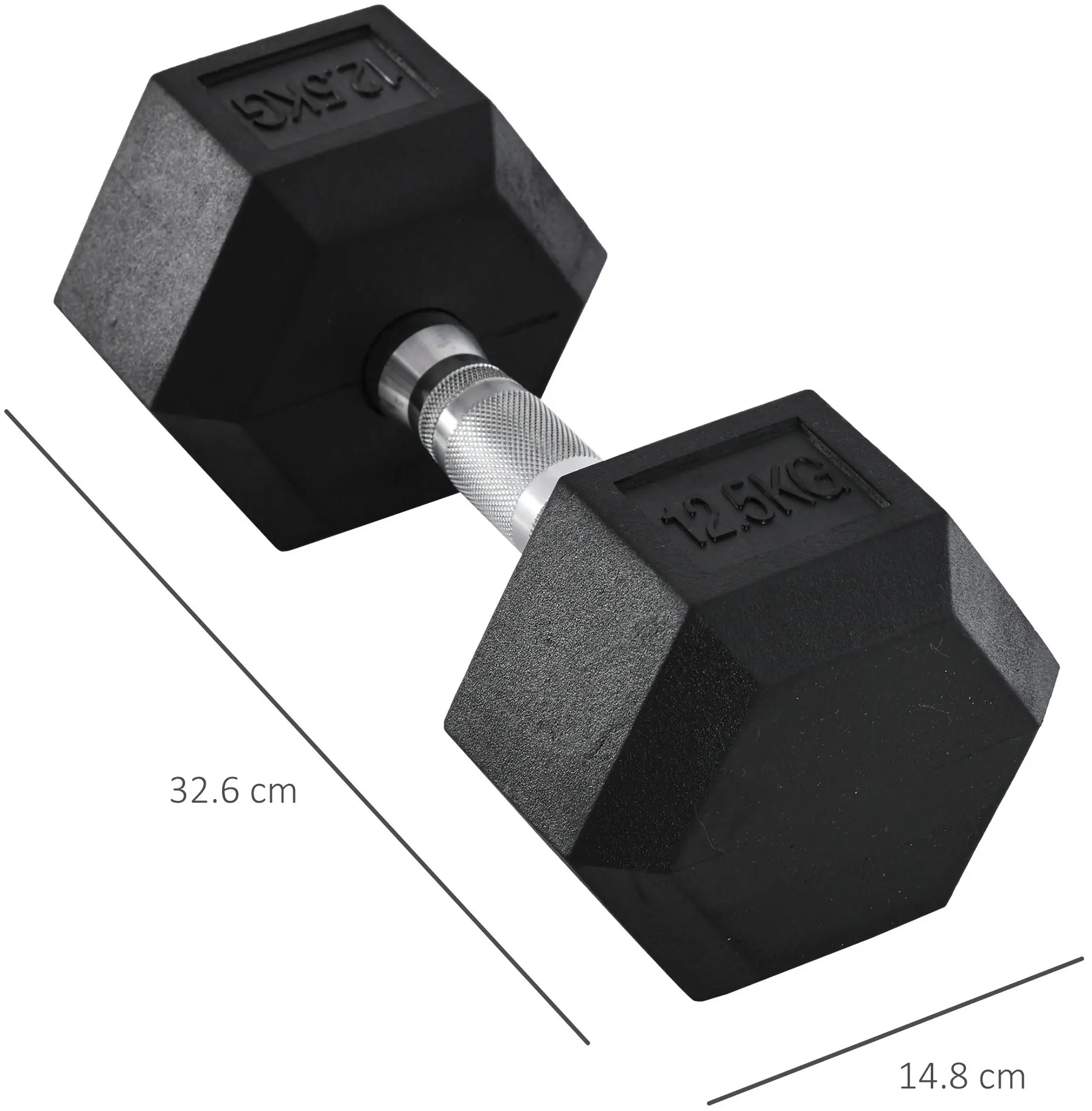 Гантель Homcom A91-020V01 12.5kg (Black) - 6