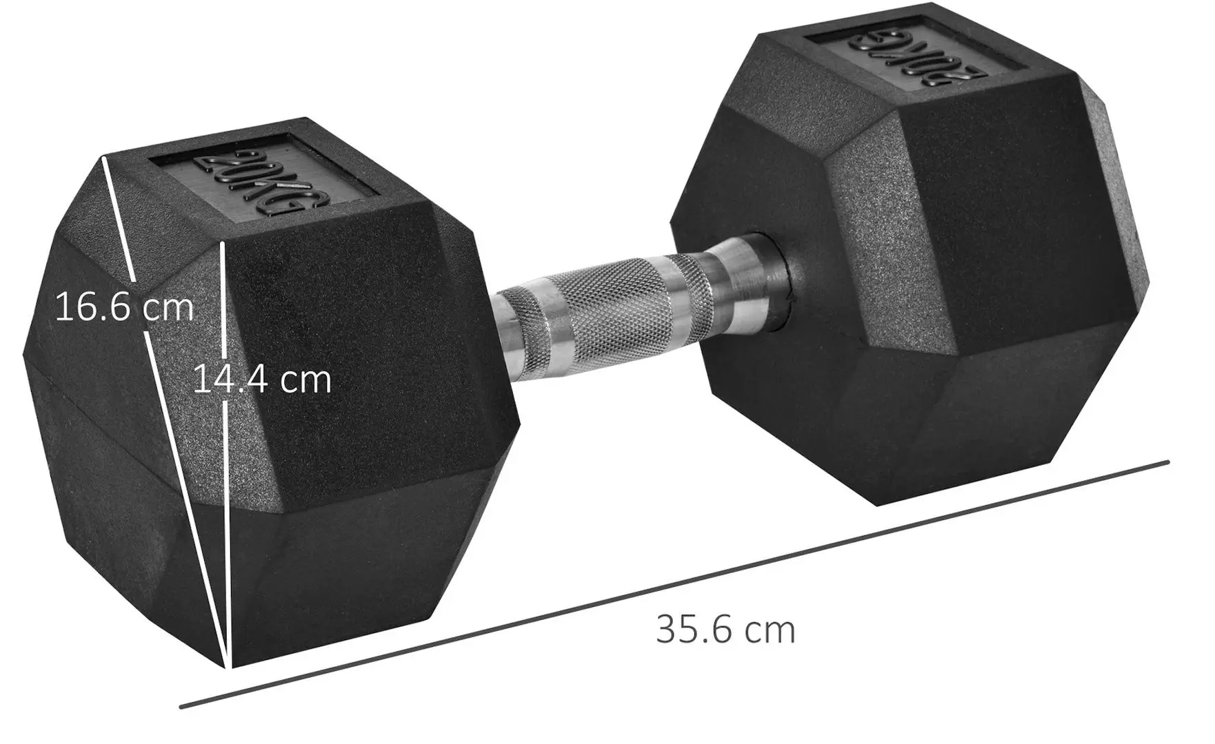 Гантель Homcom A91-023V01 20kg (Black) - 5